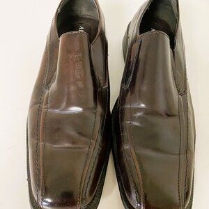 Alfani men's Shoes Loafers Comfort Brown Leather Slip On dress size 12M